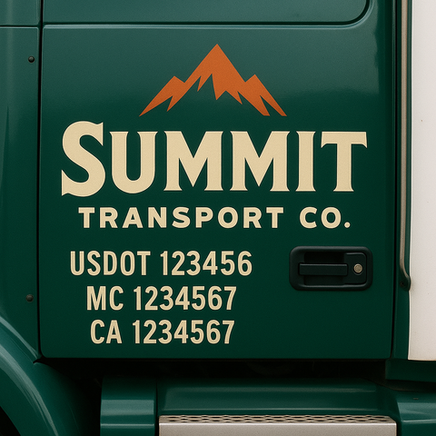 Truck Door Decal Lettering Sticker Signs | Add Your Info - Create Your Own Semi-Truck Door Signs