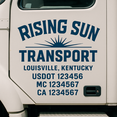 Truck Door Decal Lettering Sticker Signs | Add Your Info - Create Your Own Semi-Truck Door Signs