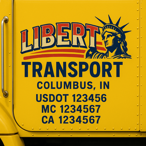 Truck Door Decal Lettering Sticker Signs | Add Your Info - Create Your Own Semi-Truck Door Signs