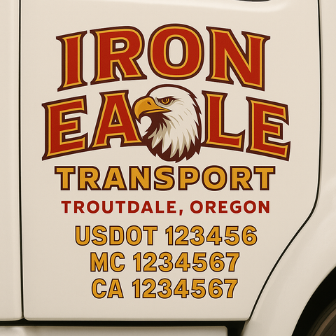 Truck Door Decal Lettering Sticker Signs | Add Your Info - Create Your Own Semi-Truck Door Signs