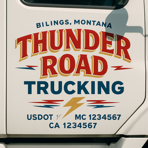Truck Door Decal Lettering Sticker Signs | Add Your Info - Create Your Own Semi-Truck Door Signs
