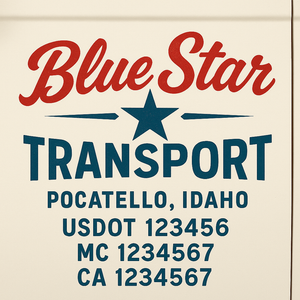 Truck Door Decal Lettering Sticker Signs | Add Your Info - Create Your Own Semi-Truck Door Signs