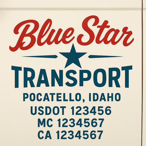 Truck Door Decal Lettering Sticker Signs | Add Your Info - Create Your Own Semi-Truck Door Signs