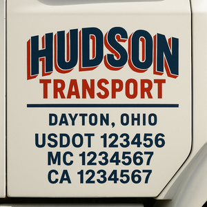 Truck Door Decal Lettering Sticker Signs | Add Your Info - Create Your Own Semi-Truck Door Signs
