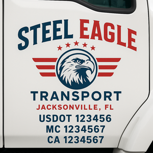 Truck Door Decal Lettering Sticker Signs | Add Your Info - Create Your Own Semi-Truck Door Signs