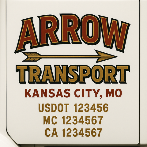 Truck Door Decal Lettering Sticker Signs | Add Your Info - Create Your Own Semi-Truck Door Signs