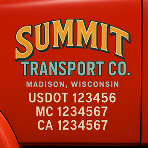 Truck Door Decal Lettering Sticker Signs | Add Your Info - Create Your Own Semi-Truck Door Signs