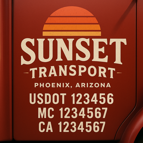 Truck Door Decal Lettering Sticker Signs | Add Your Info - Create Your Own Semi-Truck Door Signs