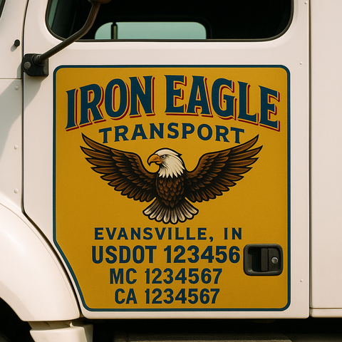 Truck Door Decal Lettering Sticker Signs | Add Your Info - Create Your Own Semi-Truck Door Signs