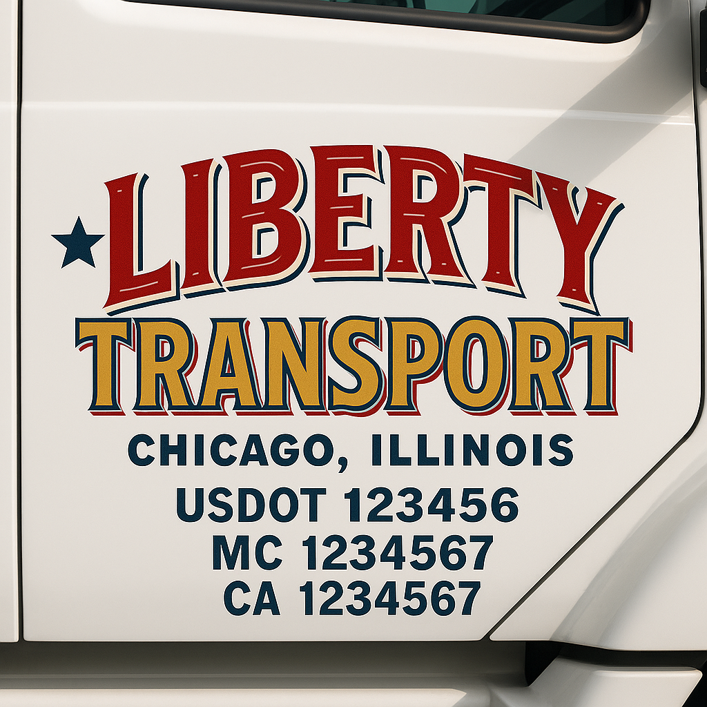 Truck Door Decal Lettering Sticker Signs | Add Your Info - Create Your Own Semi-Truck Door Signs