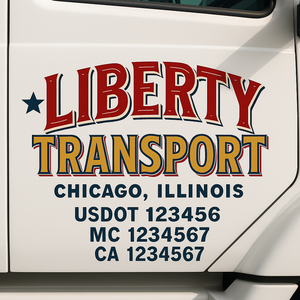 Truck Door Decal Lettering Sticker Signs | Add Your Info - Create Your Own Semi-Truck Door Signs