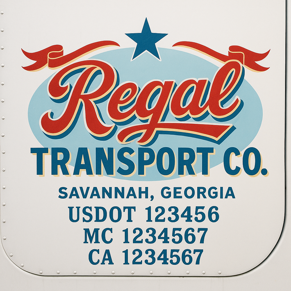 Truck Door Decal Lettering Sticker Signs | Add Your Info - Create Your Own Semi-Truck Door Signs