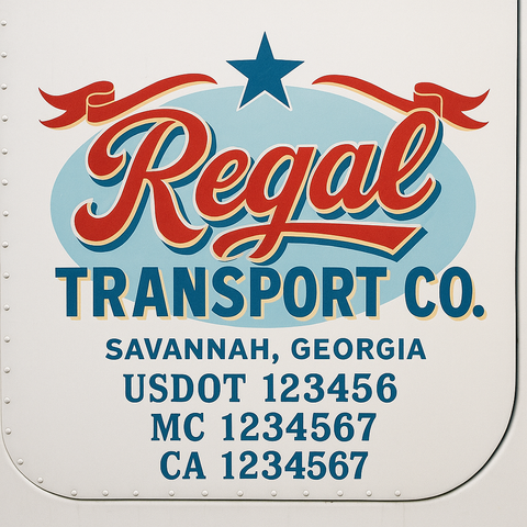 Truck Door Decal Lettering Sticker Signs | Add Your Info - Create Your Own Semi-Truck Door Signs