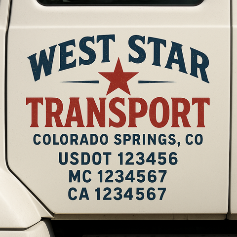 Truck Door Decal Lettering Sticker Signs | Add Your Info - Create Your Own Semi-Truck Door Signs