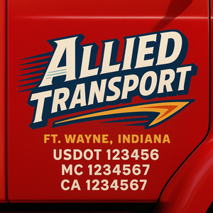 Truck Door Decal Lettering Sticker Signs | Add Your Info - Create Your Own Semi-Truck Door Signs
