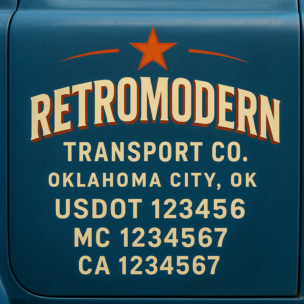 Truck Door Decal Lettering Sticker Signs | Add Your Info - Create Your Own Semi-Truck Door Signs