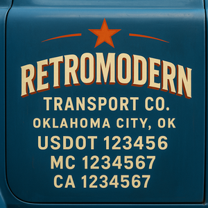 Truck Door Decal Lettering Sticker Signs | Add Your Info - Create Your Own Semi-Truck Door Signs