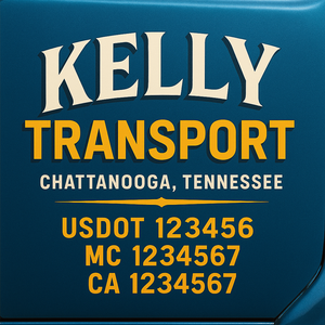 Truck Door Decal Lettering Sticker Signs | Add Your Info - Create Your Own Semi-Truck Door Signs