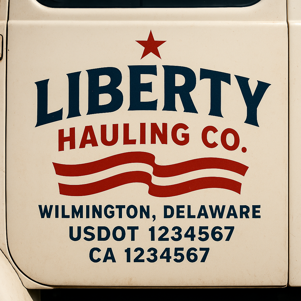 Truck Door Decal Lettering Sticker Signs | Add Your Info - Create Your Own Semi-Truck Door Signs