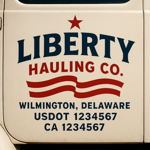 Truck Door Decal Lettering Sticker Signs | Add Your Info - Create Your Own Semi-Truck Door Signs
