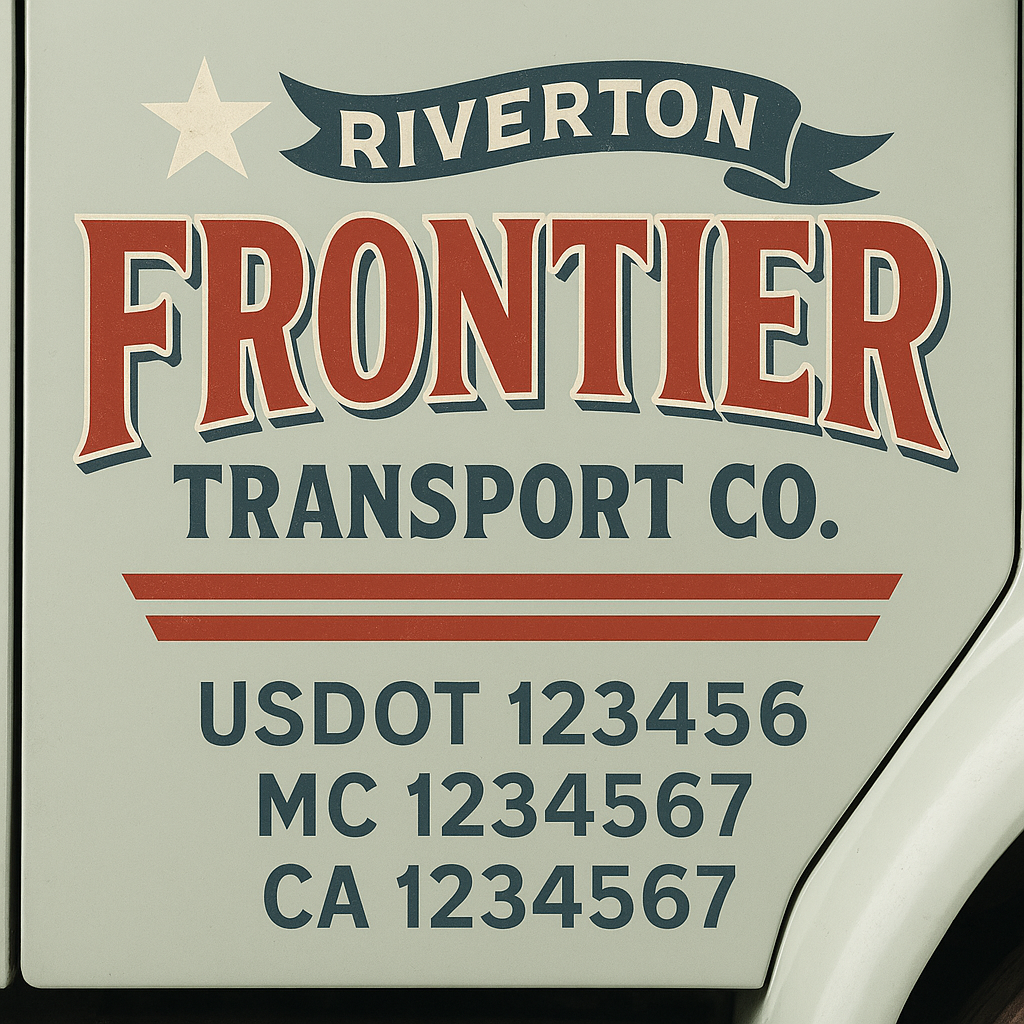 Truck Door Decal Lettering Sticker Signs | Add Your Info - Create Your Own Semi-Truck Door Signs