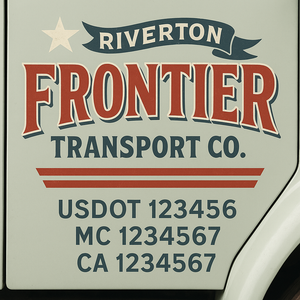 Truck Door Decal Lettering Sticker Signs | Add Your Info - Create Your Own Semi-Truck Door Signs