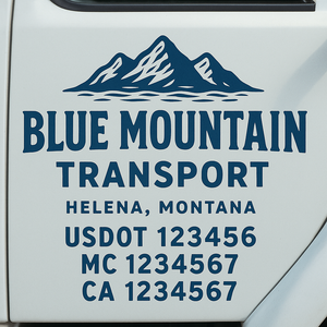 Truck Door Decal Lettering Sticker Signs | Add Your Info - Create Your Own Semi-Truck Door Signs