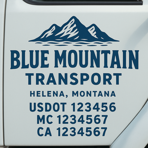 Truck Door Decal Lettering Sticker Signs | Add Your Info - Create Your Own Semi-Truck Door Signs