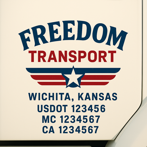 Truck Door Decal Lettering Sticker Signs | Add Your Info - Create Your Own Semi-Truck Door Signs