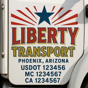 Truck Door Decal Lettering Sticker Signs | Add Your Info - Create Your Own Semi-Truck Door Signs