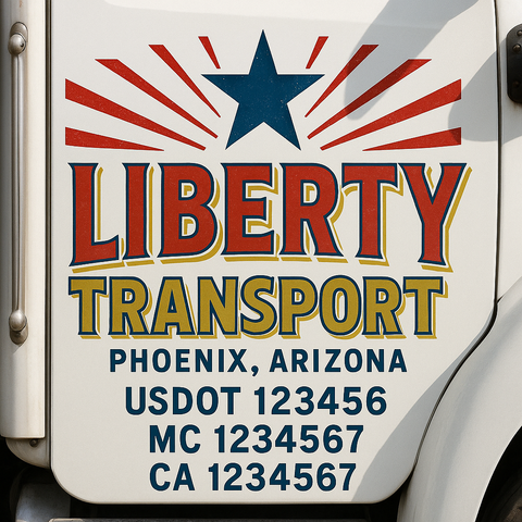 Truck Door Decal Lettering Sticker Signs | Add Your Info - Create Your Own Semi-Truck Door Signs