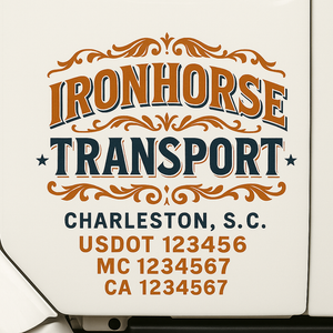 Truck Door Decal Lettering Sticker Signs | Add Your Info - Create Your Own Semi-Truck Door Signs