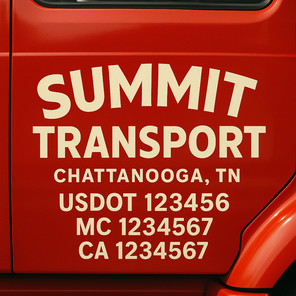 Truck Door Decal Lettering Sticker Signs | Add Your Info - Create Your Own Semi-Truck Door Signs