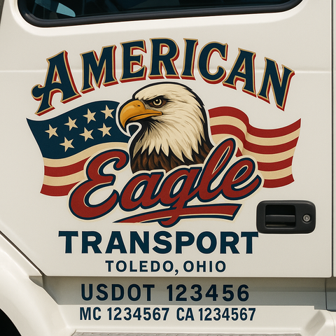 Truck Door Decal Lettering Sticker Signs | Add Your Info - Create Your Own Semi-Truck Door Signs