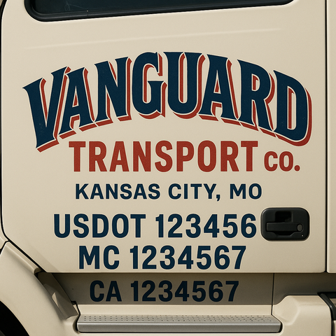Truck Door Decal Lettering Sticker Signs | Add Your Info - Create Your Own Semi-Truck Door Signs