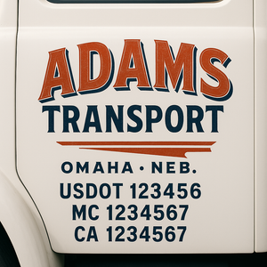 Truck Door Decal Lettering Sticker Signs | Add Your Info - Create Your Own Semi-Truck Door Signs