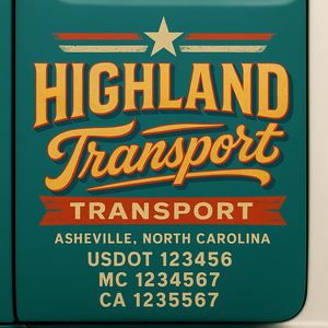 Truck Door Decal Lettering Sticker Signs | Add Your Info - Create Your Own Semi-Truck Door Signs