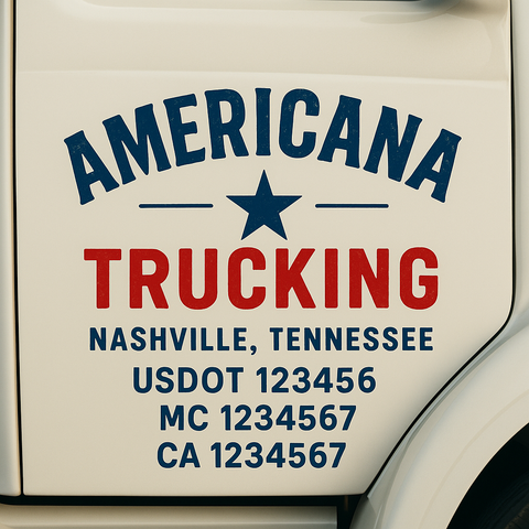 Truck Door Decal Lettering Sticker Signs | Add Your Info - Create Your Own Semi-Truck Door Signs