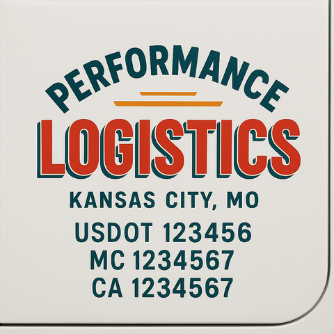 Truck Door Decal Lettering Sticker Signs | Add Your Info - Create Your Own Semi-Truck Door Signs