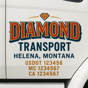 Truck Door Decal Lettering Sticker Signs | Add Your Info - Create Your Own Semi-Truck Door Signs