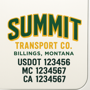 Truck Door Decal Lettering Sticker Signs | Add Your Info - Create Your Own Semi-Truck Door Signs