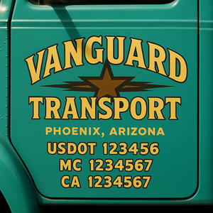 Truck Door Decal Lettering Sticker Signs | Add Your Info - Create Your Own Semi-Truck Door Signs
