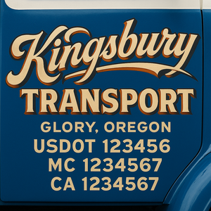Truck Door Decal Lettering Sticker Signs | Add Your Info - Create Your Own Semi-Truck Door Signs