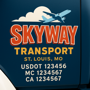 Truck Door Decal Lettering Sticker Signs | Add Your Info - Create Your Own Semi-Truck Door Signs