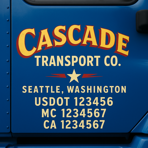 Truck Door Decal Lettering Sticker Signs | Add Your Info - Create Your Own Semi-Truck Door Signs