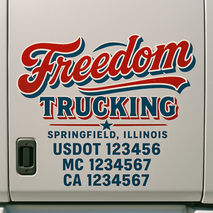 Truck Door Decal Lettering Sticker Signs | Add Your Info - Create Your Own Semi-Truck Door Signs