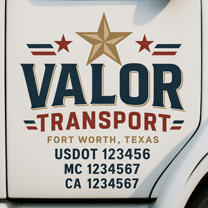 Truck Door Decal Lettering Sticker Signs | Add Your Info - Create Your Own Semi-Truck Door Signs
