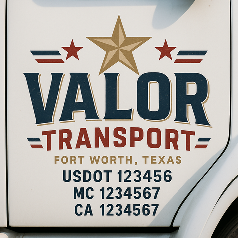 Truck Door Decal Lettering Sticker Signs | Add Your Info - Create Your Own Semi-Truck Door Signs