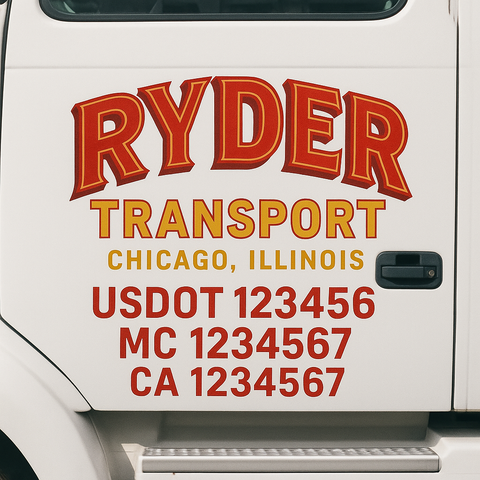 Truck Door Decal Lettering Sticker Signs | Add Your Info - Create Your Own Semi-Truck Door Signs