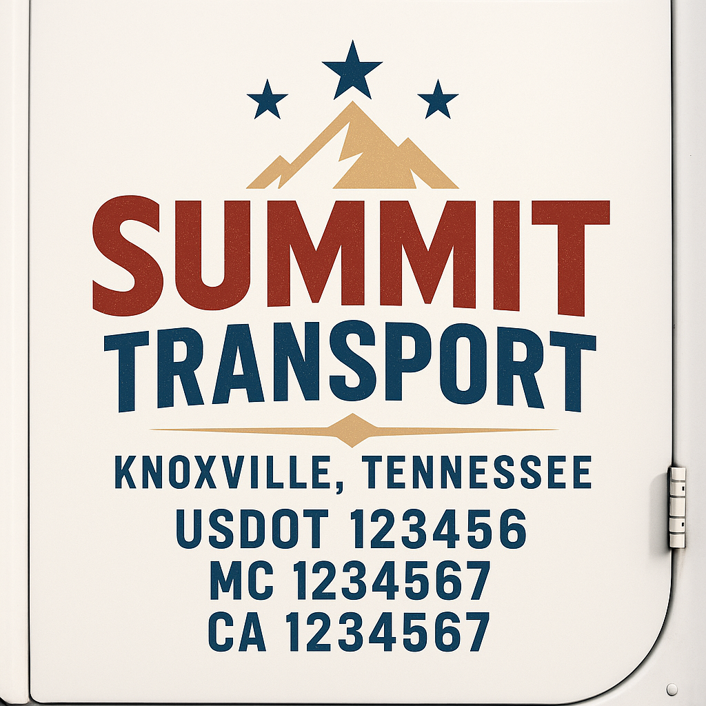 Truck Door Decal Lettering Sticker Signs | Add Your Info - Create Your Own Semi-Truck Door Signs